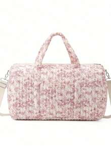 大号复古粉色波士顿包，适合存放各种旅行用品，是必备的旅行配件，例如洗漱包、化妆包、沙滩包、度假必备品、书包、旅行必备品，也适合宿舍、浴室、行李箱和其他场合，是女性旅行者的理想选择。 - 彩色 - 查看 2