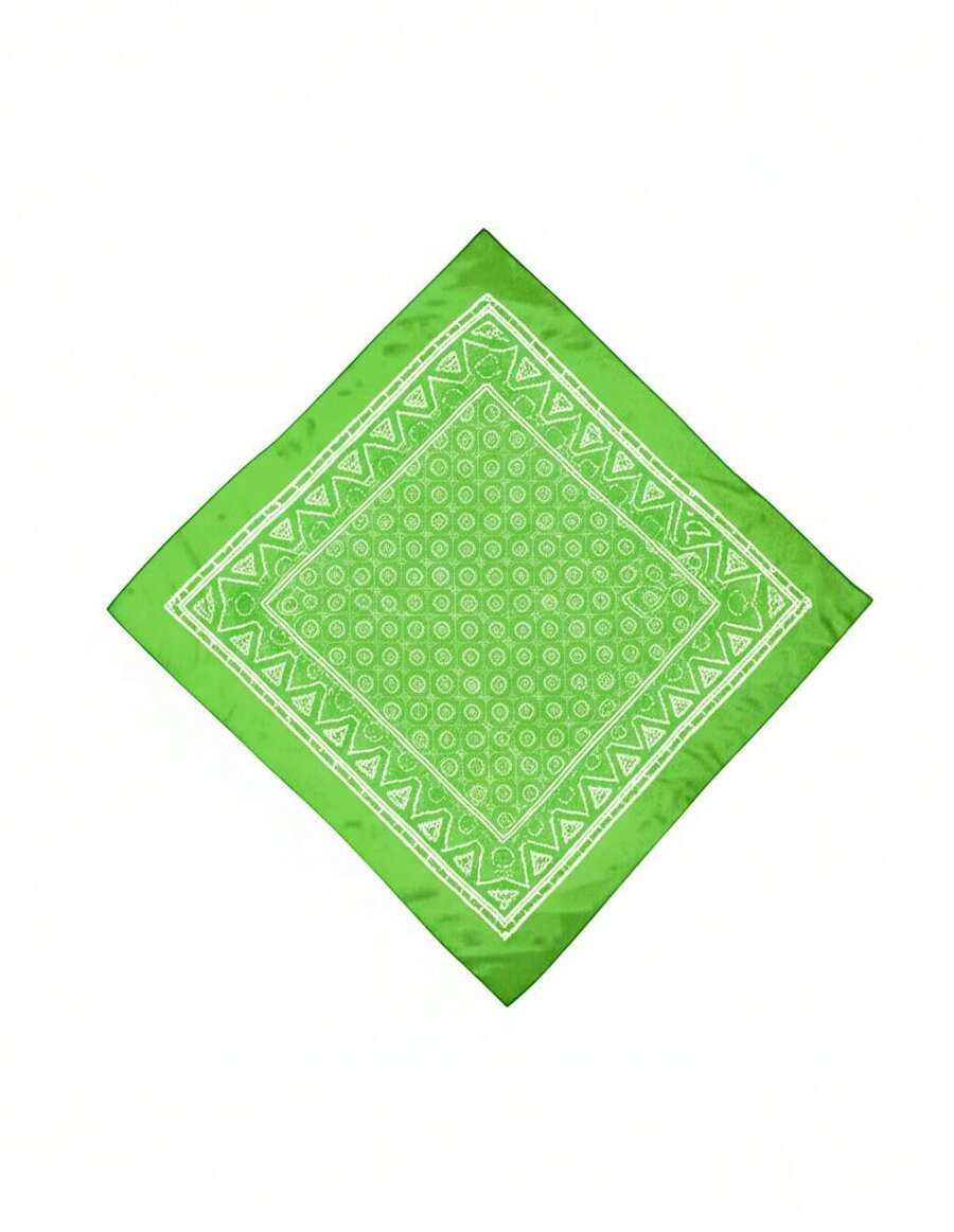 Don Calcetin 12 Paliacates Pañuelo Pashmina Bufanda Algodón Alta Calidad - Verde Lima - Ver 1