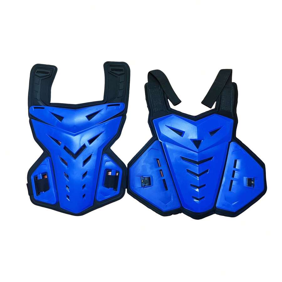 1 Pieza Chaleco Armado para Motocicleta, Protección de Pecho y Espalda para Conducción, Chaleco Armado para Bicicleta de Montaña, Motocross y Vehículos, Equipo de Protección Corporal, Accesorios para Ciclismo - Azul - Ver 1