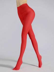 1件装女士经典彩色连裤袜，性感时尚高弹力紧身裤，多种颜色可选，舒适保暖 - 彩色 - 查看 17