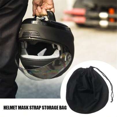 47*42cm Helmet Bag - Drawstring Storage Bag For Welding, Ice Hockey, Motorcycle, Ski, Bicycle & Equestrian Helmets