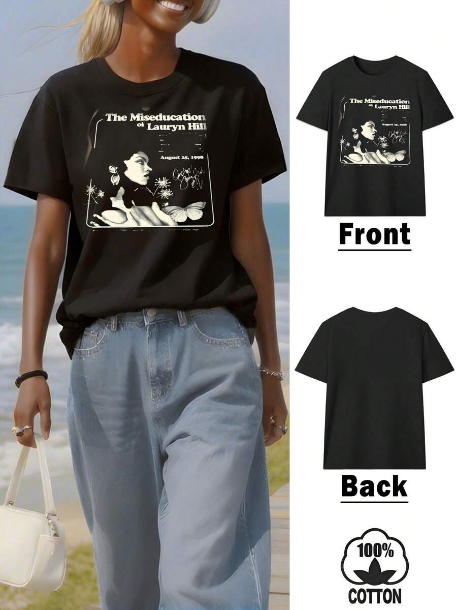 The Miseducation Of Lauryn Hill Poster - Vintage Album Cover Print, Retro Music Wall Art, Perfect Gift For 90s Hip Hop Fans, Bedroom Living Room Decoration, August 25, 1998 Anniversary Gift - 黑色 - 查看 1