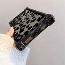 Funda de teléfono con patrón de leopardo negro Y2K para Samsung Galaxy S25 S24 S23 S22 S21 FE Ultra Plus 4G 5G, a prueba de golpes, transparente y suave - Colores mixtos - Ver 6