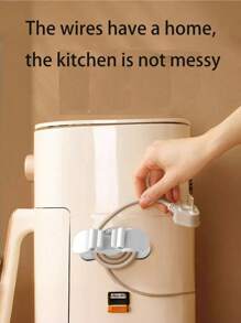1/5/6/10pcs Household Punch-Free Kitchen Appliances Power Cord Storage Winder, Wall Shelf
