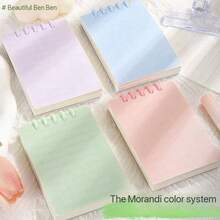 4/2/1 Pc Mini A7 Loose-Leaf Notebook, Cute Portable Memo Pad, Bright Macaron Colors, Pocket Size, English Loose-Leaf Notepad, School Supplies, Back To School Season - Multicolor - View 17
