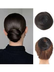 优雅女士发髻,接发 - 10 厘米(4 英寸)可延伸合成发,带夹子,耐热纤维,适合所有发质,可调节设计,适合所有女性日常穿着和派对发饰 - 彩色 - 查看 13