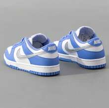 Nike Dunk Low 藍白色男女經典復古低筒板鞋 - 藍白色 - 查看 6