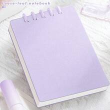 4/2/1 Pc Mini A7 Loose-Leaf Notebook, Cute Portable Memo Pad, Bright Macaron Colors, Pocket Size, English Loose-Leaf Notepad, School Supplies, Back To School Season - Multicolor - View 15
