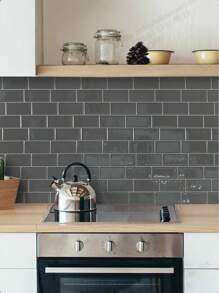 1 件 3D 瓷砖风格简约优雅厨房贴纸客厅装饰房间装饰家居装饰壁纸墙纸