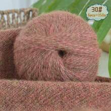 6 buc/pachet, 150 g fire de mohair cu sclipici metalic în total, material DIY manual pentru tricotat pulovere, eșarfe, pălării, mănuși calde și la modă în toamnă/iarnă