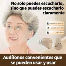 Amplificadores cómodos para personas mayores Audífonos intraauriculares duraderos y de alta calidad para personas con discapacidad auditiva - Caqui - Ver 1