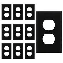 5/10 件壁挂面板灯开关盖，款式多样，纯色，黑色，壁挂面板灯开关插座盖，坚固耐用 - 黑色 - 查看 13