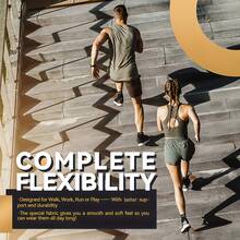 2-Pack Copper Ankle Support Sleeves For Men & Women - Compression Relief For Sprains, Achilles Tendonitis & Sports Injuries - Breathable, Moisture-Wicking Fabric With Arch & Heel Stabilization - Ideal For Basketball, Soccer, Tennis, Running - 黑色 - 查看 5