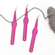 1 件弯刃裁缝刀、裁缝划线刀、送货盒切刀、适用于十字绣手工切割、开箱刀 - 玫紅色 - 查看 1