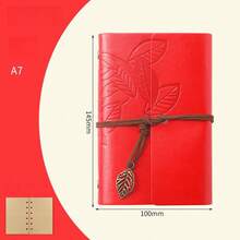1pc 75-Page Vintage Leather Notebook, Matte Finish And Blank Pages - Hardcover Writing Journal With Metal Clasp And Spiral Binding, Halloween Gift, Christmas Gift - Multicolor - View 14
