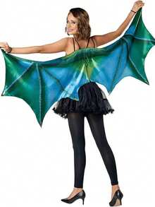 1pc Seasons Halloween Dragon Cape Wings For Women 3 Colors To Choose From Green Purple Red,Party - Multicolor - View 14