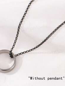 1 件哥特式 S925 纯银项链，男士百搭颈链，小众深黑色系列银链，舒适低过敏性佩戴，适合音乐节和派对