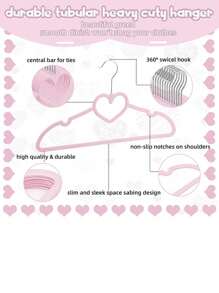 5 Stücke Herz-Kleiderbügel-Set - Süße 360 Grad drehbare Haken-Kleiderbügel, Schwerlast rutschfeste Jacken-, Hosen-, Hemd-, Anzug- und Kleider-Bügel - platzsparende Schrank-Organisation für Schlafzimmer, Waschraum & Reisen - perfektes Geschenk für Frauen, Teenager, Modebewusste (Valentinstag, Muttertag, Weihnachten) - Pastell-ästhetische Bügel, Plastik-Kleiderschrank-Essentials, unverzichtbare Wohndekoration