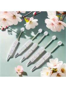 5pcs DIY Bead Pen New Full Diamond Bead Pen Creative Pen Bead Pen - Màu xanh lam - Xem 10