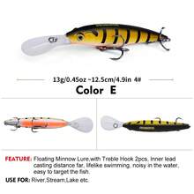 CISEA F18 Fishing Lure Minnow Lure For Fishing Hard Bait Jip Head Floating Water 13g 12.5cm - Multicolor - View 10