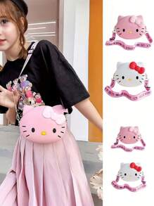 Sanrio 1 PC For Hello Kitty & Family Fanny Pack - Cute Cartoon Design, Lightweight & Portable Organizer Bag For Daily Outings, Hand Washable Silicone Material, Ideal For Travel And Outdoor Activities, Travel Organizer | Playful Accessory | Silicone Fanny Pack, For Hello Kitty Accessories