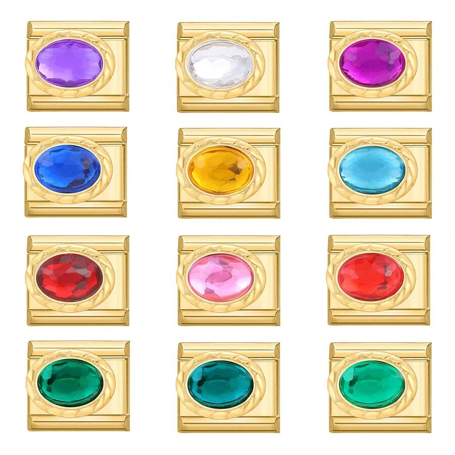 1件水晶模块化手链DIY，适合作为派对礼物送给朋友/情侣，也适合圣诞节、新年、万圣节、情人节等节日，设计精美，不锈钢材质，本地制造，实用时尚，是圣诞节和万圣节的必备单品，沉稳的秋日色调，圣诞风格