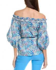Sara Campbell Charleston Blouse - Blue - View 3