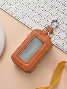 1pc Portable Fashionable Pu Car Key Bag,Mini Wallet,Large Capacity Key Case Double Layer Waist Hanging Universal Zipper Key Bag With Key Ring And Key Chain Bag Christmas Gifts,Teacher's Day,Valentine's Day,Birthday,Christmas,And Any Special Occasion - Multicolor - View 20