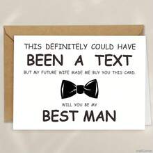 2pcs Elegant Groomsman Invitation Cards - "Time To Suit Up!" With Tuxedo Illustration, Perfect For Wedding Celebration, Gentlemen's English Greeting - Camel - View 16