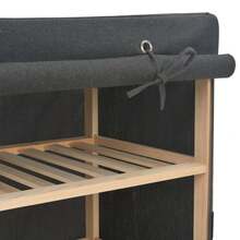Wardrobe Grey 200x40x170 Cm Fabric