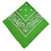 Printed Polyester Bandana Scarf Various Colors 1 Unit - Verde claro - Ver 2