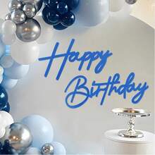 背景的生日快乐标志 - 毛毡生日快乐标志，用于气球拱门生日派对气球拱门背景装饰，用于生日派对婴儿送礼会 - 复古乡村生日派对装饰背景墙照片道具