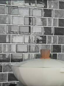 1 件 3D 瓷砖风格简约优雅厨房贴纸客厅装饰房间装饰家居装饰壁纸墙纸