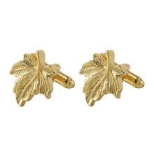Men's Retro Exaggerated Leaf Maple Leaf Business Fashion Cufflinks French Sleeve Nails - Multicolor - View 6