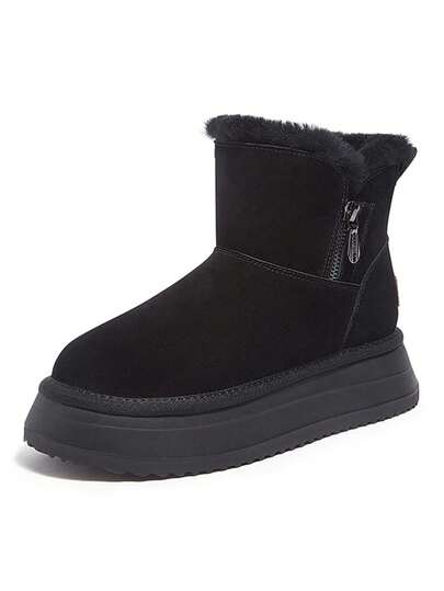 CAMEL CROWN Women's Winter New Fashionable Fleece Lined Warm Snow Boots, Comfortable Soft Ankle Boots