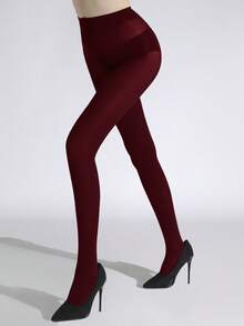 1件装女士经典彩色连裤袜，性感时尚高弹力紧身裤，多种颜色可选，舒适保暖 - 彩色 - 查看 14