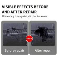 通用补胎胶水补胎胶汽车轮胎修补胶轮胎修补胶橡胶粘合剂不腐蚀轮胎划痕裂纹孔洞修补专用胶 - 彩色 - 查看 9
