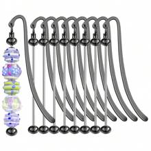 8pcs Beaded Bookmarks, Decorative Handmade Beaded Bookmark Pendant Hanging Rope DIY Craft For Office, Home, Book Lovers, Students, Teachers