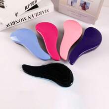 1 pieza Peine antiestático para cabello húmedo y seco de mujer, diseño de gota de agua, alisa el cabello, peine suave y sin nudos para el hogar, peine de masaje con cojín de aire, estilismo y masaje en uno, portátil y compacto, peine antiestático desenredante y suavizante con cojín de aire