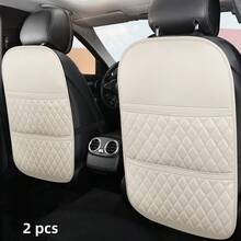 1pc/2pcs Car Rear Seat Kick Mat, Front Seat Protector, 31*18in, Car Storage Bag, Anti-Kick, Anti-Dirty, Storage - PU Leather - one-size - View 18