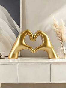 Hand Gesture Desk Statues Love Ornaments, Skull Couple Statue, Creative Wedding Home Desktop Decor, Heart Shape Hand Figurines For Living Room Shelf Coffee Table Centerpiece, Suitable For Home Decor, Bedroom Decor, Office And Students, The Best And Gift, Wintertime Valentine's Day Gift Birthday