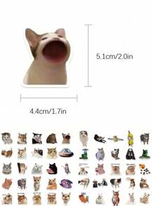 50 Stücke Lustige Katzen Meme Aufkleber, Cartoon Dekoration, Schulmaterial, Scrapbooking, Laptop, Gepäck, Gitarre, Wasserflasche, Handyhülle, DIY Aufkleber