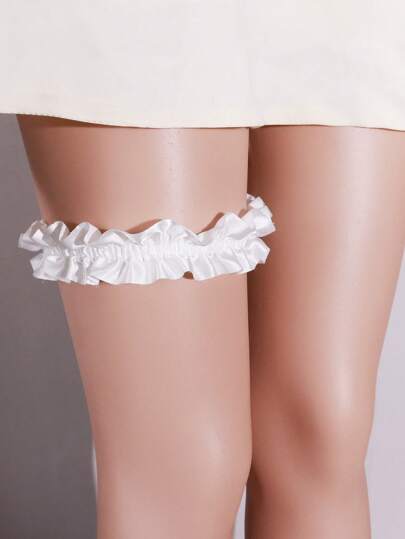 1 件女士简约基本款婚礼新娘蕾丝吊袜带