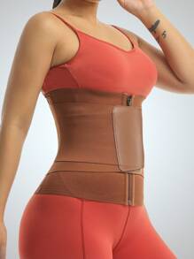 1 pieza Cinturón moldeador de cintura ajustable multicolor para mujer con control de abdomen y borde antirizado, faja reductora de cintura tipo corsé para uso deportivo y al aire libre