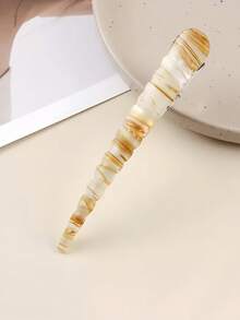 1 件女士创意个性化发夹，新款 PVC 不对称条纹简约百搭发夹，适合日常、通勤、校园、派对、度假、旅行、摄影、爪夹、发夹、发夹、发夹、发夹、发夹