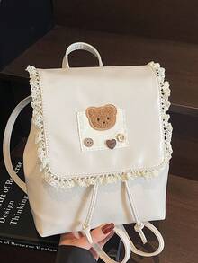 Women Fashion Backpacks - 米色 - 查看 3