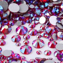 ICIQ 288/1440颗 SS16 SS20 SS30 多色 AB 玻璃美甲水钻水晶闪粉钻石非烫钻平底 3D 装饰工艺配件 DIY 爱好者 - 装饰时尚，适用于美甲，玻璃材质 - 适合装饰、定制、个性化闪亮套装 - 彩色 - 查看 26