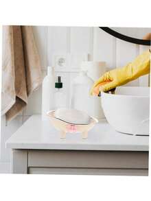 1 süße Badezimmer Seifenschale mit Schleifen Dekoration, Badezimmer Accessoires, Badezimmer Ablage für Seifenstück, Retro Stil mit Ablauf, platzsparende organisierte Badezimmer Ablage Design, elegante und neuartige Seifenhalterung für Zuhause und Hotel, funktional und charmante Badezimmer Deko, perfekt als Geschenk zu Lehrertag, Abschluss, Geburtstag, Halloween, Weihnachten