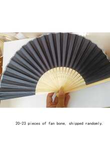 21CM mehrfarbiger einfarbiger Hochzeitsstofffächer, Bambus- & Seidenstoff-Gesicht, DIY Malgewebe Fächer, schlichter chinesischer dekorativer Fächer