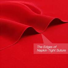 20pcs Silk Red Satin Napkins, 17 X 17 Inches Square Smooth Dinner Napkins For Wedding, Party, Celebration, Banquet, Restaurant, Thanksgiving, Christmas, Halloween